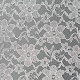 6 inches x 10 Yards White Floral Lace Fabric Bolt