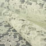 6 inches x 10 Yards Ivory Floral Lace Fabric Bolt#whtbkgd
