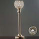 16inch Tall Gold Crystal Votive Pillar Candle Holder, Metal Tealight Round Candle Stand