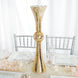 2 Pack | 24 Tall Gold Mercury Reversible Latour Trumpet Glass Vases