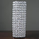 16inch Tall Metallic Silver Full Crystal Beaded Pillar Candle Holder Stand