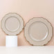 10 Pack | 8inch Taupe Hard Plastic Dessert Appetizer Plates, Disposable Tableware