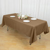 60inch x 102inch Taupe Polyester Rectangular Tablecloth