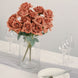 2 Bouquets 17inch Terracotta (Rust) Real Touch Artificial Silk Rose Flower Bushes