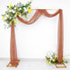 18ft Terracotta (Rust) Sheer Organza Wedding Arch Drapery Fabric