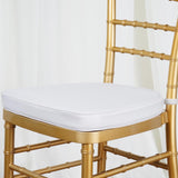 2inch Thick Silver Chiavari Chair Pad, Memory Foam Seat Cushion With Ties and Removable Cover