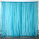 Turquoise Fire Retardant Sheer Organza Premium Curtain Panel Backdrops With Rod Pockets - 10ftx10ft