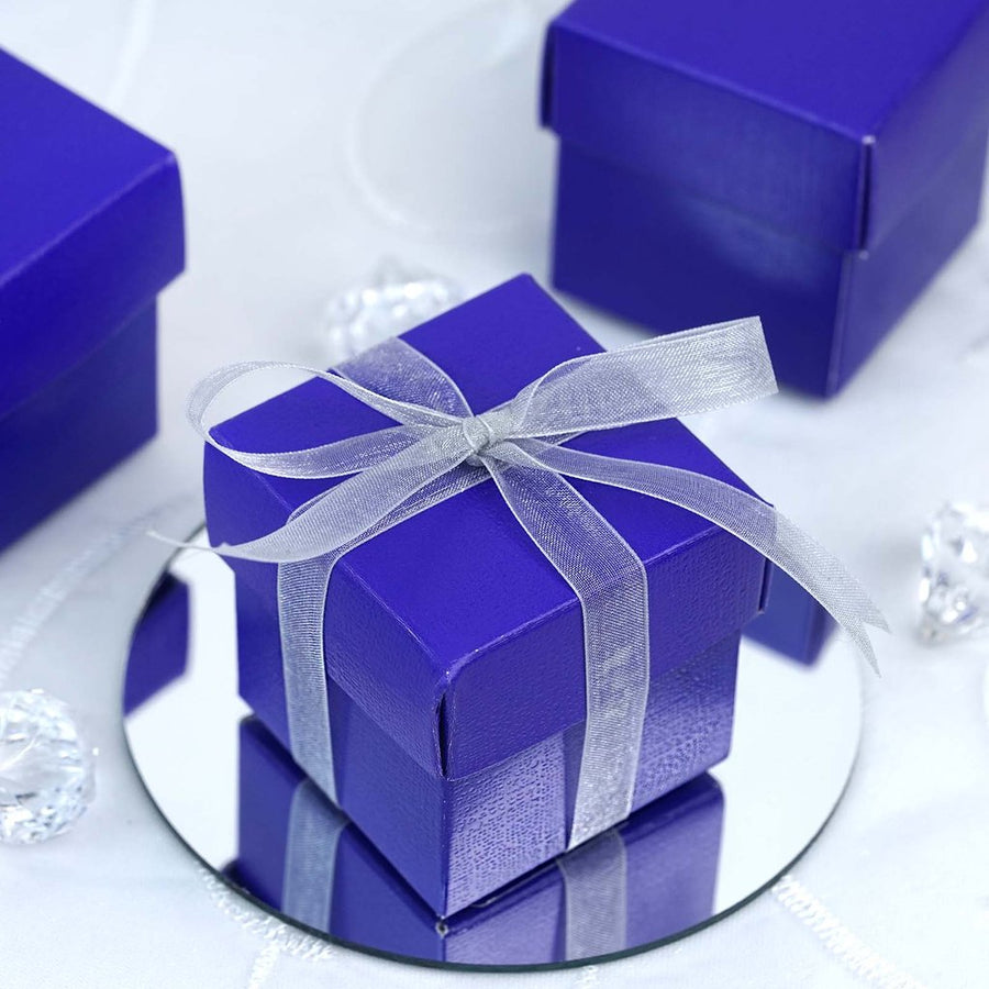 Convenient and Bulk Pack of Purple Party Favor Candy Gift Boxes