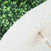 2 Pack | White 32inch Parasol Paper/Bamboo Umbrellas Wedding Party Favors