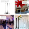 12 Pack | 20inch White Eiffel Tower Glass Florist Vases