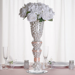 Elegant and Versatile 20'' Clear Pilsner Curved Trumpet Glass Vases