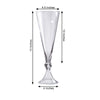 4 Pack | 14" Reversible Crystal Ball Trumpet Glass Vase