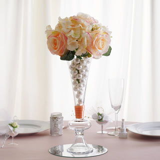 Elegant Clear Reversible Crystal Ball Trumpet Glass Vases
