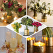 Set of 3 | Glass Cylinder Vases with Gold Honeycomb Base | Glass Candle Holders | 8