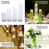 2 Pack | 40inch Round Heavy Duty Clear Cylinder Glass Vases, Tall Flower Vase