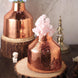 2 Pack | 8inch Rose Gold Mercury Glass Vases | Vessel Shaped Glass Flower Vase Centerpieces