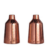 2 Pack | 9inch Rose Gold Mercury Glass Vases | Vessel Shaped Glass Flower Vase Centerpieces