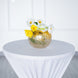 6" Gold Foiled Crackle Glass Flower Vase, Bubble Glass Vase