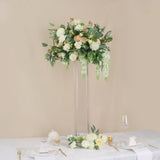 2 Pack | 32inch Heavy Duty Square Glass Cylinder Vases, Clear Glass Flower Vase