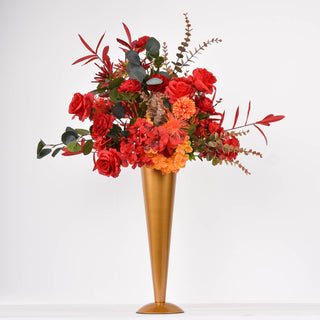 Add a Touch of Glamour with the Brushed Gold Trumpet Flower Vase