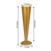 28Inch Tall Brushed Gold Metal Trumpet Flower Vase Wedding Centerpiece
