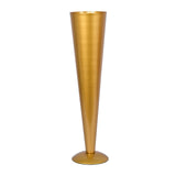 28Inch Tall Brushed Gold Metal Trumpet Flower Vase Wedding Centerpiece#whtbkgd