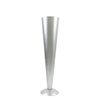 28Inch Tall Brushed Silver Metal Trumpet Flower Vase Wedding Centerpiece#whtbkgd