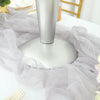 28Inch Tall Brushed Silver Metal Trumpet Flower Vase Wedding Centerpiece