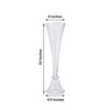 Reversible Trumpet Vase, Tall Glass Vases, Clear Vase, Glass Flower Vase