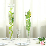 6 Pack | 20'' Clear Heavy Duty Trumpet Glass Vase