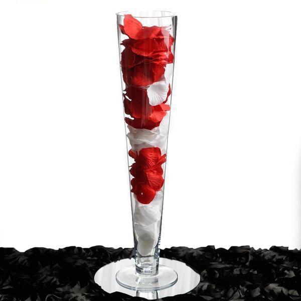 6 Pack | 24" Clear Heavy Duty Trumpet Glass Vase