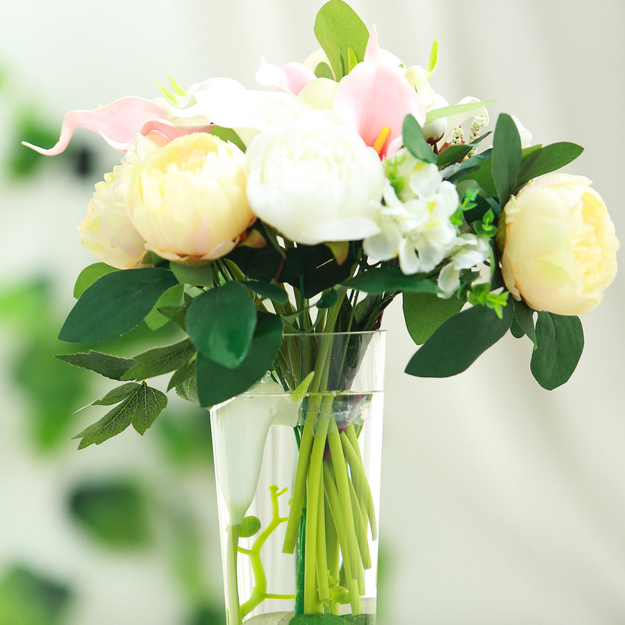 6 Pack | 24" Clear Heavy Duty Trumpet Glass Vase