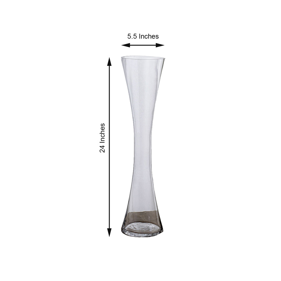 6 Pack | 24inch Heavy Duty Hour Glass Vase