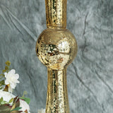 2 Pack | 24 Tall Gold Mercury Reversible Latour Trumpet Glass Vases