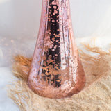 2 Pack | 24 Tall Rose Gold Mercury Reversible Latour Trumpet Glass Vases