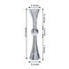 2 Pack | 24 Tall Silver Mercury Reversible Latour Trumpet Glass Vases