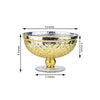 8" Gold Mercury Glass Compote Vase, Pedestal Bowl Centerpiece