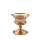 2 Pack | 6inch Gold Metal Roman Style Flower Table Pedestal Vase, Antique Mini Compote Vase#whtbkgd