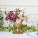 2 Pack | 6inch Gold Metal Roman Style Flower Table Pedestal Vase, Antique Mini Compote Vase