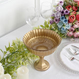 7inch Gold Glass Antique Roman Style Flower Table Pedestal Vase