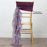 Elevate Your Event Decor with the Violet Amethyst Chiffon Curly Chair Sash