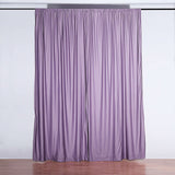 2 Pack Violet Amethyst Durable Flame Resistant Scuba Polyester Curtain Panel Backdrops