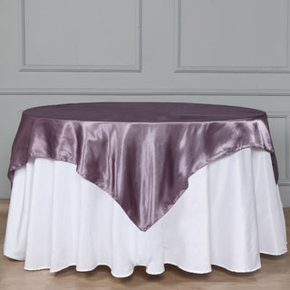 Vibrant Violet Amethyst Table Overlay for Stunning Event Decor