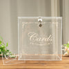 Clear Acrylic Wedding Card Box With Lock, Key & Thank You Sign Stand