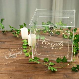 Elegant Clear Acrylic Wedding Card Box