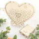 13inch Wooden Heart Drop Top Frame Wedding Guest Book Alternative, Rustic Sign Display Stand