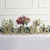 Gold Glittered Wooden Mr & Mrs Wedding Table Display Signs
