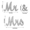 Silver Glittered Wooden Mr & Mrs Wedding Table Display Signs