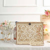Natural Wooden Laser Cut Mr. & Mrs. Wedding Card Box With Label