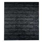 10 Pack | Black Foam Brick Peel And Stick 3D Wall Tile Panels - Covers 58sq.ft